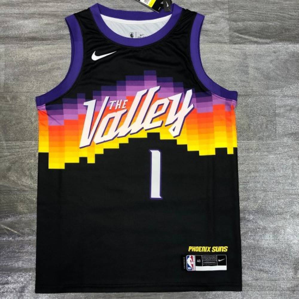 Men's Phoenix Suns Devin Booker #1 Black 2021 Swingman Jersey - City Edition-Pro Kit Vault | Brand New 26/27 Sports Jerseys